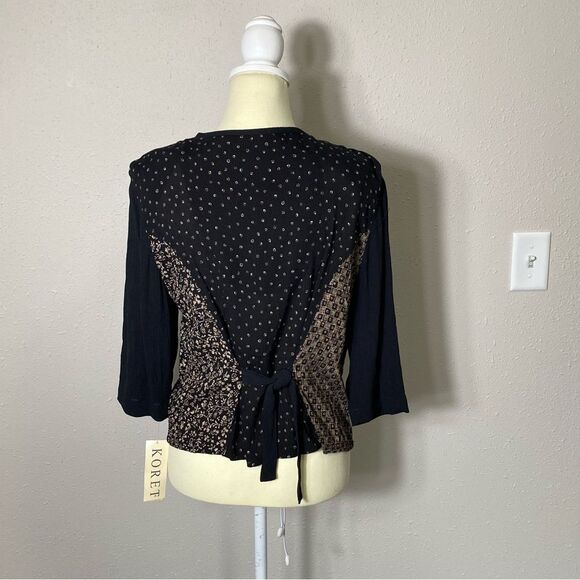 NWT Vintage Dead Stock Koret Embroidered Boho Button Front Blouse Women's Size S - Picture 4 of 16